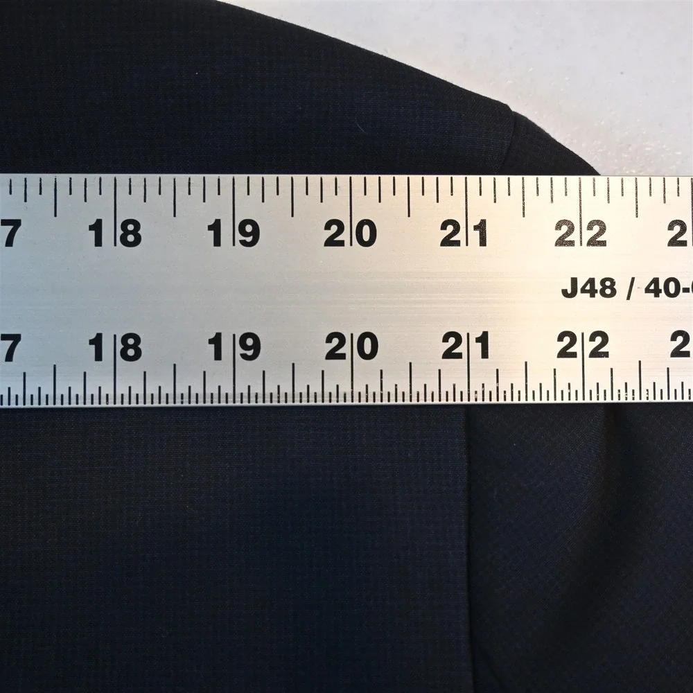Chaps Ralph Lauren 50R Navy Blue Check Mens Blazer Suit‎ Jacket Sport Coat